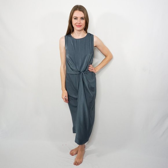 Everly Dresses & Skirts - EVERLY Slate Gray Nerona Draped Dress NWT
